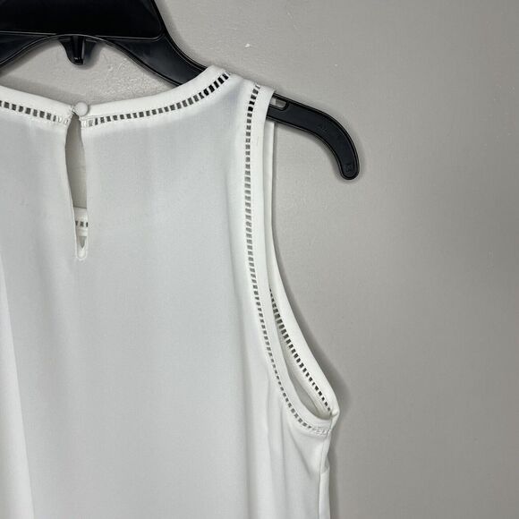 J CREW Womens Ivory Sleeveless Top NEW Ladder Trim Lightweight AD366 $49 Sz 00 - Picture 5 of 8